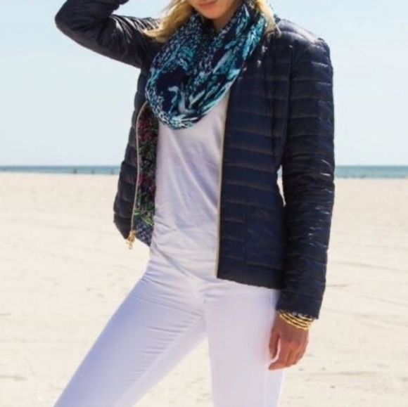 Lilly Pulitzer Lilah Reversible Quilted Puffer Down Jacket - Picture 1 of 12